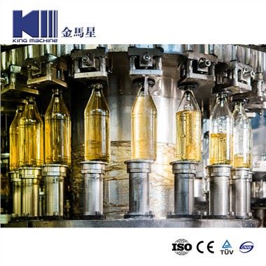 Botella de vidrio automática completa rotativa Lavadora de cerveza Tapadora